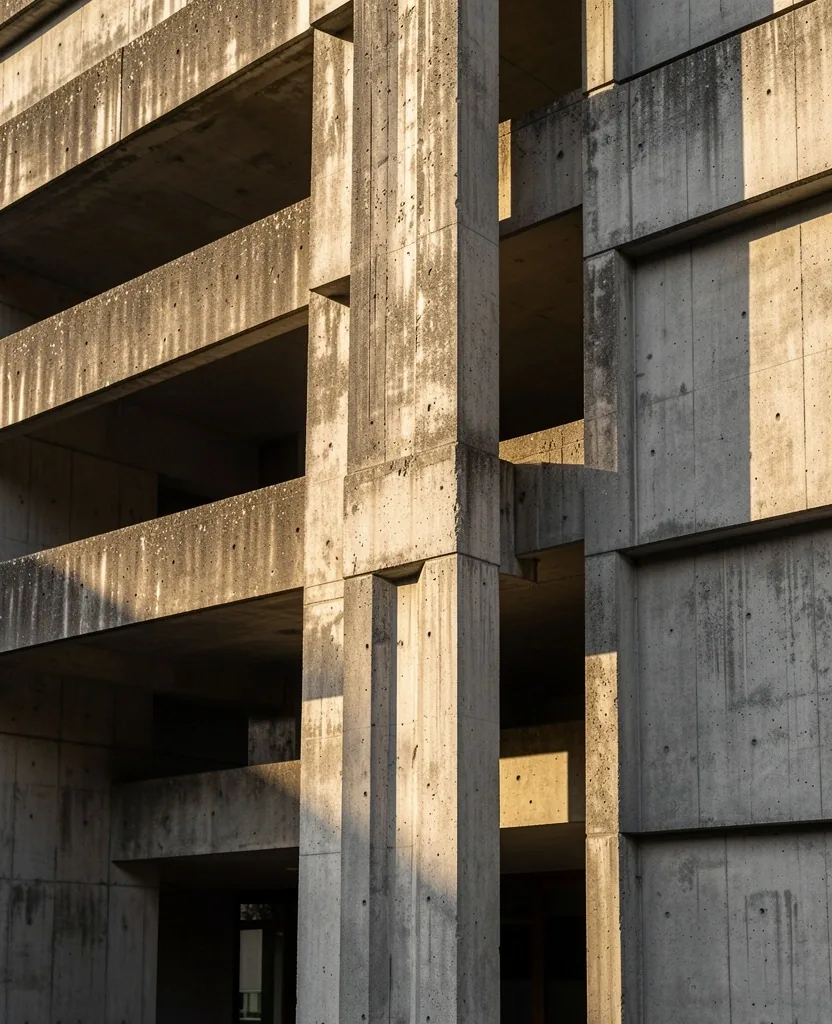 Textura de hormigón con líneas estructurales